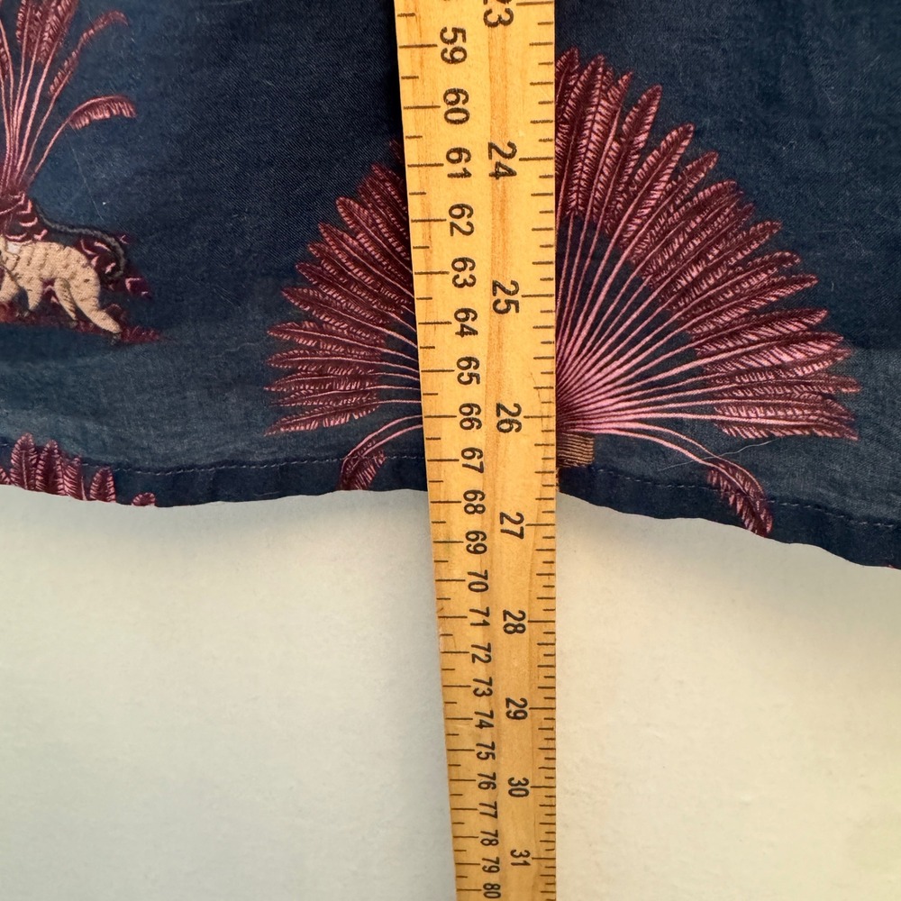 Desmond & Dempsey Size XS Ravenala Print Long Sleeve Pajama Top Organic Cotton - Picture 12 of 12